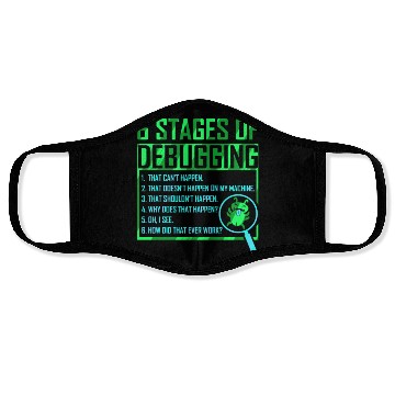 Discover Programmer Funny Gift for Software Developers Face Masks