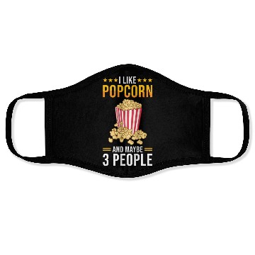 Discover Popcorn Lover Gift Funny Popcorn Face Masks