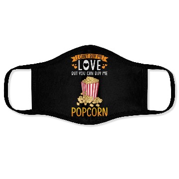 Discover Popcorn Lover Gift Funny Popcorn Face Masks