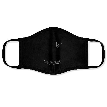 Discover Tattoo Blue Whale on a Snow Globe Face Masks