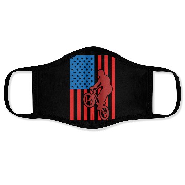 Discover Patriotic BMX Cyclist Face Masks