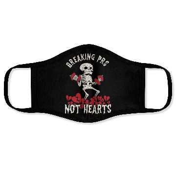 Discover Anti Valentine´s Day Broken Heart Powerlifting Gym Face Masks