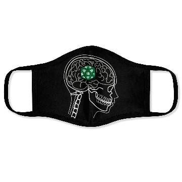 Discover TABLETOP GAMING DICE ON BRAIN X-RAY DESIGN Face Masks
