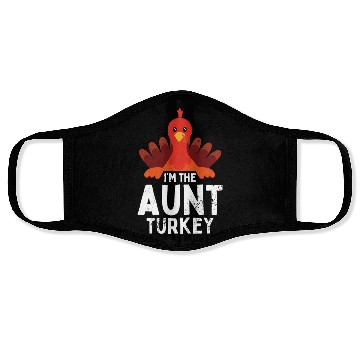 Discover I'm the Aunt Turkey Face Masks