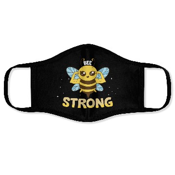 Discover Bee Strong Women Cute Bee Graphic Face Masks