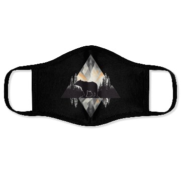 Discover Abstract bear in the mountains Face Masks