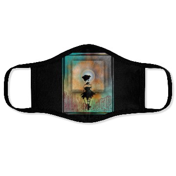 Discover City Solitude Alone In Rainy Streets Face Masks