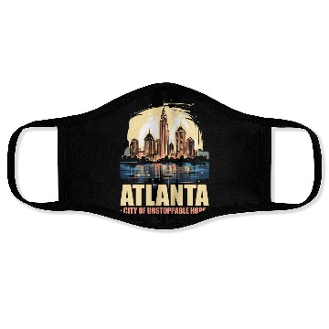 Discover Atlanta City Georgia USA America United States Face Masks