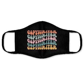 Discover Copywriter Copywriter Wordsmith Groovy Vintage Face Masks