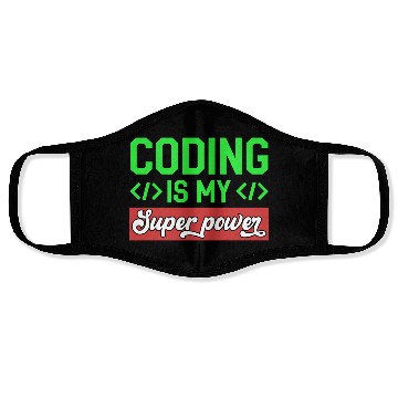 Discover Funny Computer Programmer Computer Science Coding Face Masks