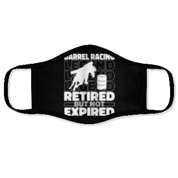 Discover Horse Barrel Racing Retiree Face Masks