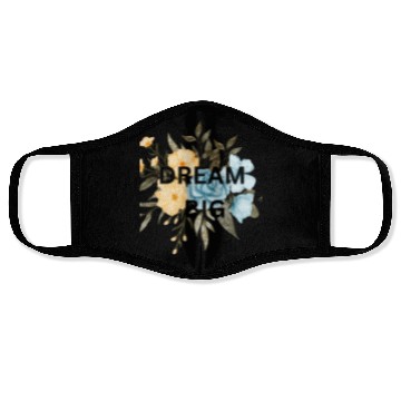 Discover ORANGE FLOWER,brown flower,dream big Face Masks