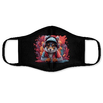 Discover squirrel animal art I cool cute squirrel Face Masks