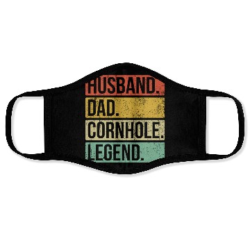 Discover Cornhole Vintage Husband Dad Legend Face Masks