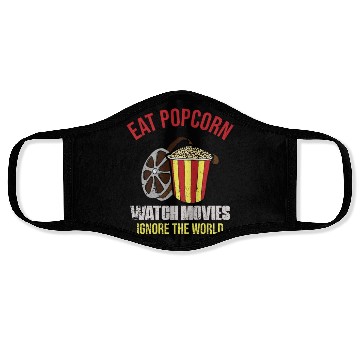 Discover Eat Popcorn Watch Movies Ignore The World Face Masks