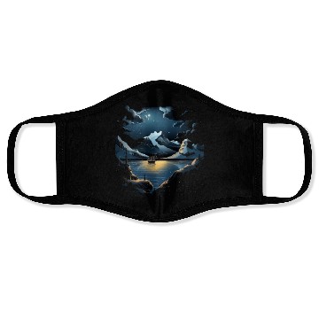 Discover Ice Sailing Iceboat Ice Sailor Ice Boating Face Masks