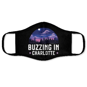 Discover Charlotte North Carolina USA America United States Face Masks