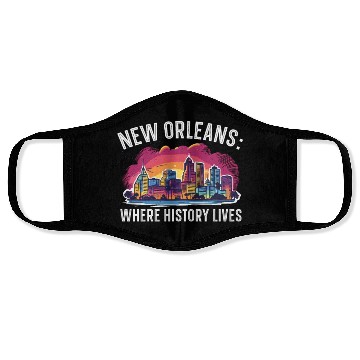 Discover New Orleans Louisiana USA America United States Face Masks