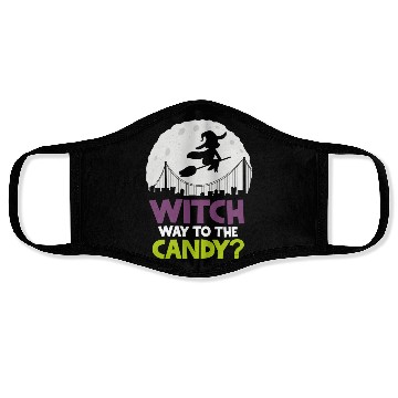Discover Witch Way To The Candy Halloween Face Masks