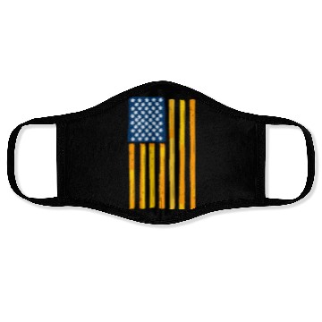 Discover Usa Flag Yellow Face Masks
