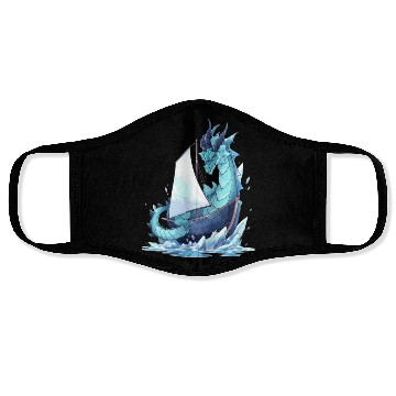 Discover Ice Sailing Dragon Ice Sailor Ice Boating Yachting Face Masks