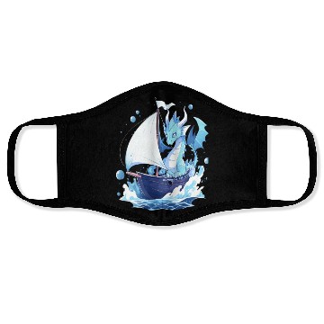Discover Ice Sailing Dragon Ice Sailor Ice Boating Yachting Face Masks