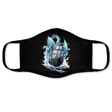 Discover Ice Sailing Dragon Ice Sailor Ice Boating Yachting Face Masks