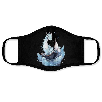 Discover Ice Sailing Dragon Ice Sailor Ice Boating Yachting Face Masks
