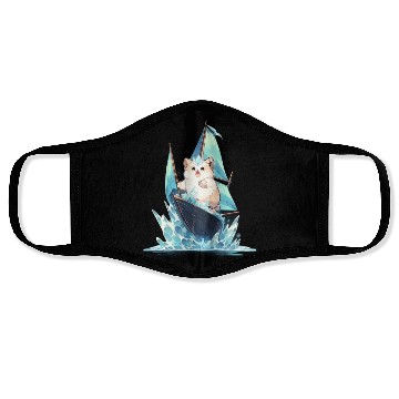 Discover Ice Sailing Hamster Ice Sailor Ice Boating Face Masks