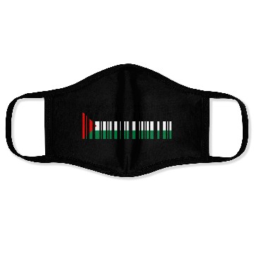 Discover Made in Bethlehem Barcode Palestine Flag for Pales Face Masks