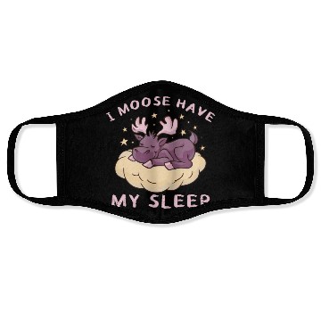 Discover I Moose Have My Sleep Youth Cute Moose Face Masks