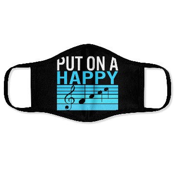 Discover Music Teacher Face Masks, Put On A Happy Face Masks, Gift For