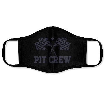 Discover Pit Crew Racing Enthusiast Racer Birthday Pit Crew Face Masks