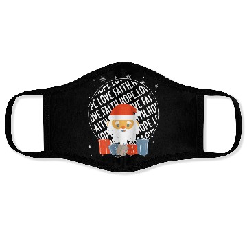 Discover Faith Hope Love Religious Family Christmas Santa Face Masks