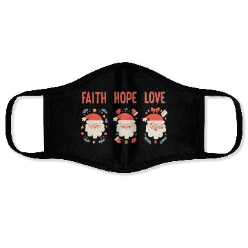 Discover Religious Family Faith Hope Love Christmas Santa Face Masks