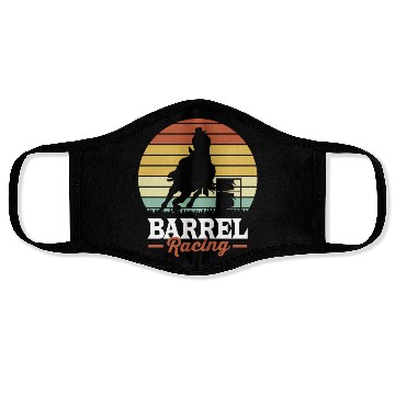 Discover Retro Barrel Racing Face Masks