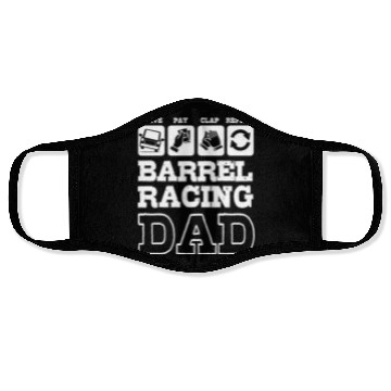 Discover Funny Fathers Day Western Barrel Racing Dad Face Masks