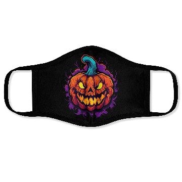 Discover Spooky Colorful Halloween Pumpkin Face Masks