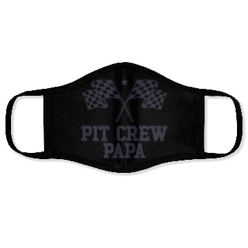 Discover Pit Crew Papa Racing Enthusiast Racer Birthday Face Masks
