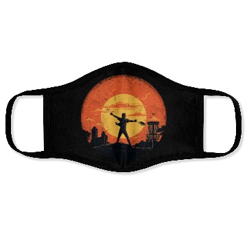 Discover Disc-Golf-Player Disc-Golfing Game Vintage Face Masks