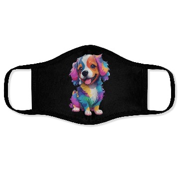 Discover Colorful Cute Dog for Dog Lovers Face Masks
