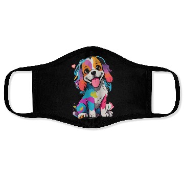 Discover Colorful Cute Dog for Dog Lovers Face Masks
