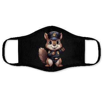 Discover Squirrel policeman Face Masks