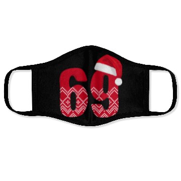 Discover Age 69 Years Old - Christmas number Sixty Nine Face Masks
