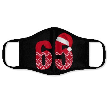 Discover 65th Birthday Wishes - Christmas Number Sixty Five Face Masks