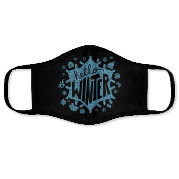 Discover Abstract Winter Snowflakes" Face Masks