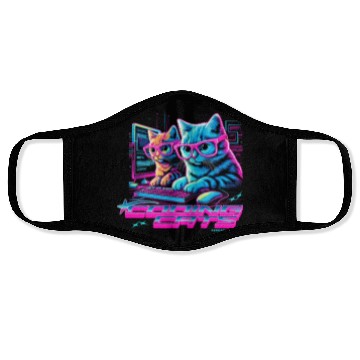 Discover Coding Cats Programmer Face Masks
