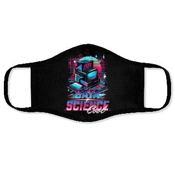 Discover Retro Neon Data Science Vibes 90s Face Masks