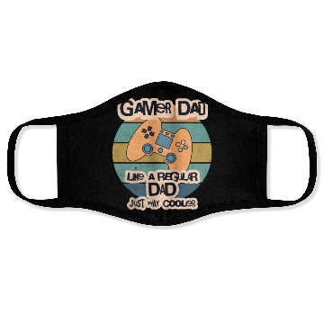 Discover Cool Retro Gamer Dad Face Masks