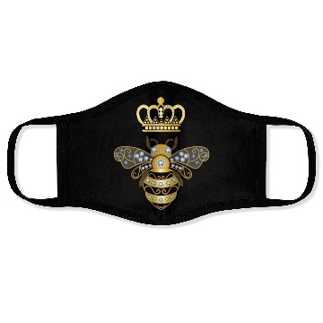 Discover Queen Bee Crown Women Hive Beekeeping Bee Women Face Masks